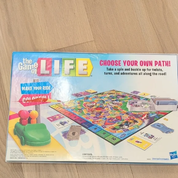 Hasbro LIFE Board Game - Blue, Yellow, Green, Red - Picture 2 of 2